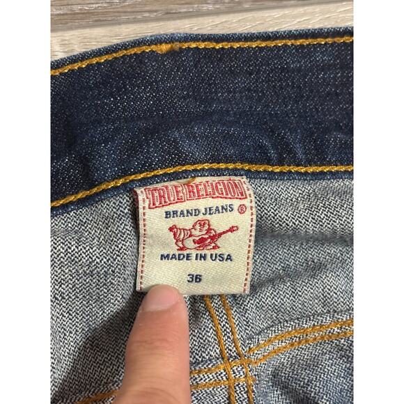 Vintage True Religion Baggy Button-Fly Vinny Jeans Made In USA Y2K - Men’s 38x30 - Picture 7 of 11